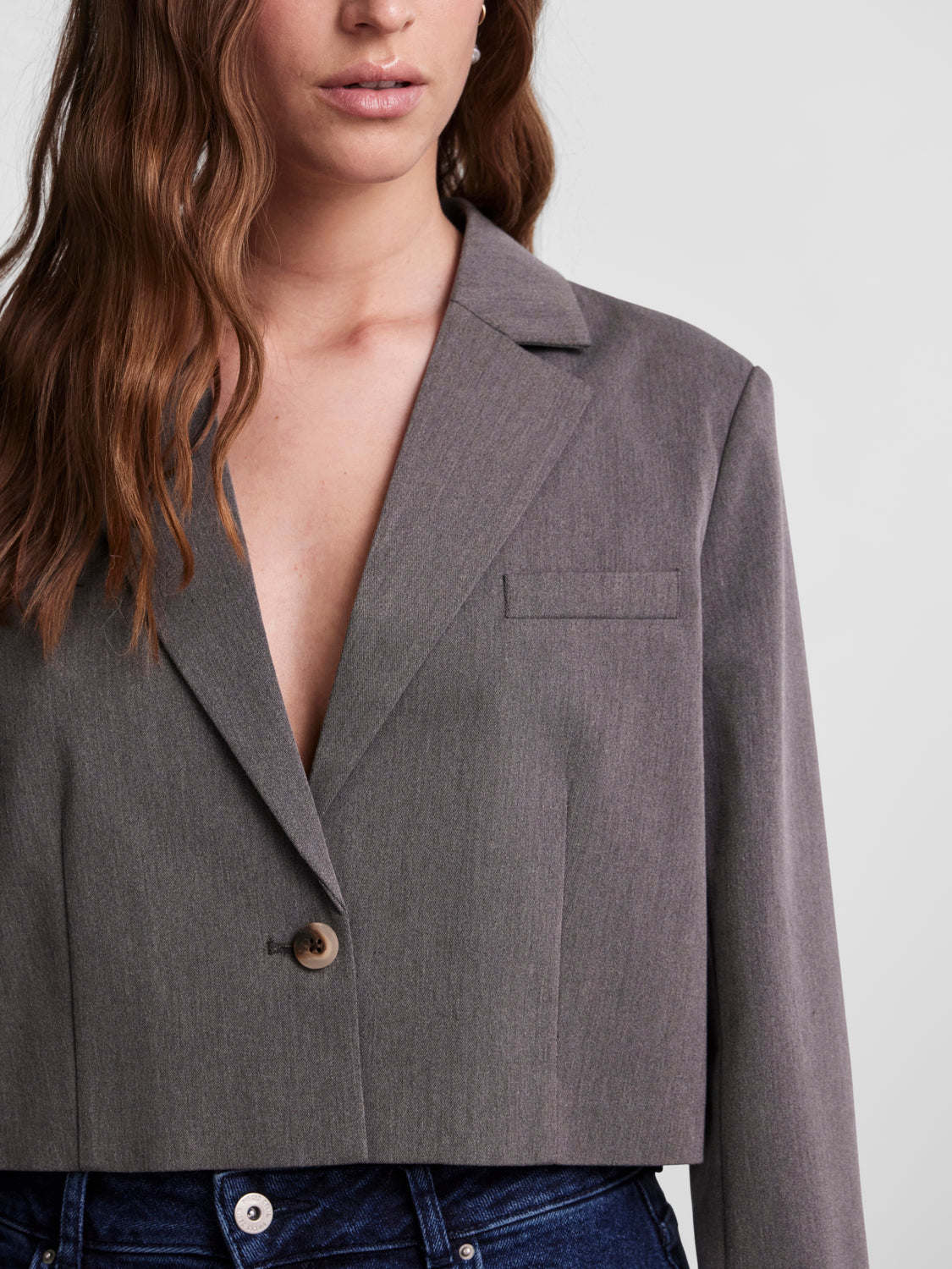 PCJEREMY Blazer - Grey Melange